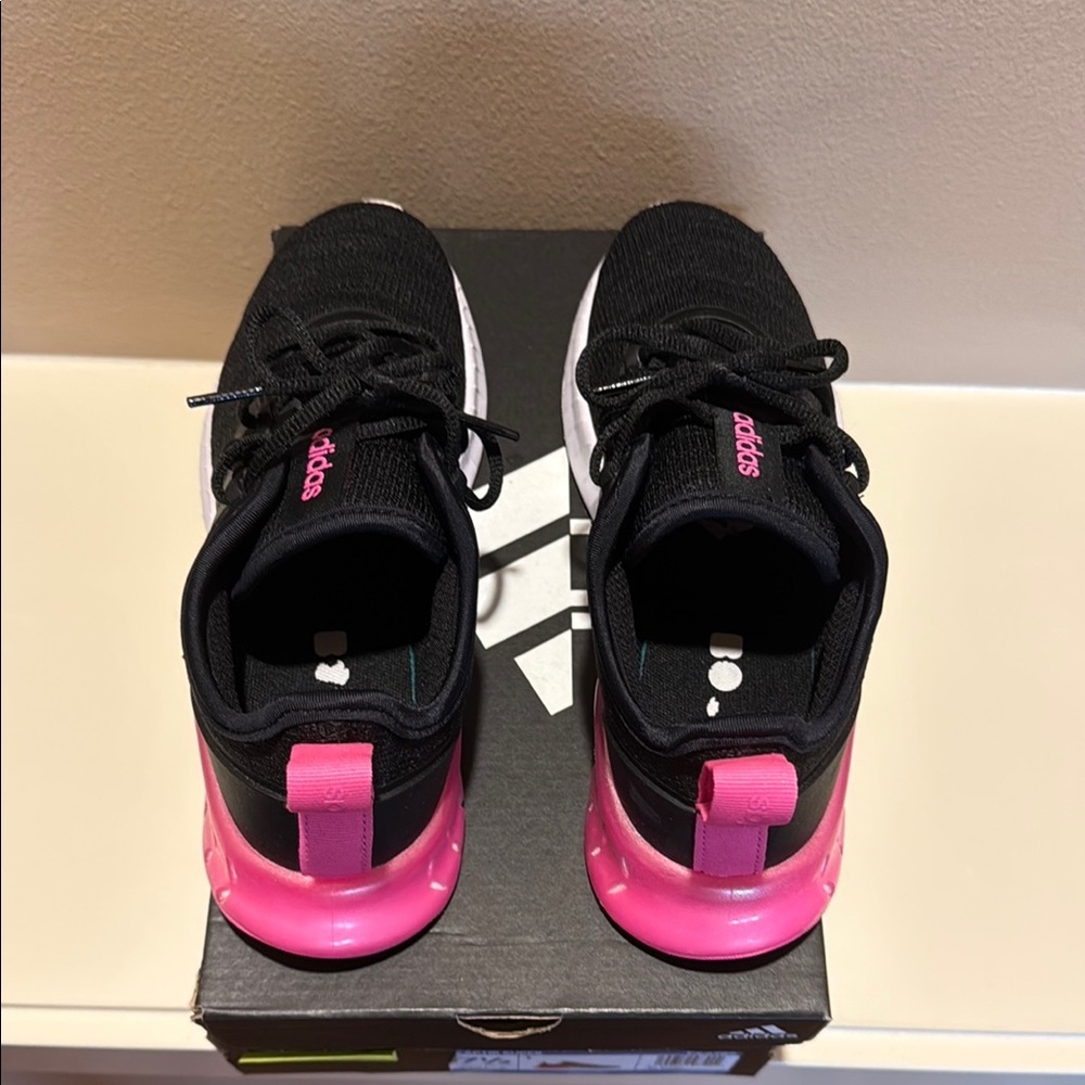 Adidas Kaptir Super Women’s Size 7.5 Running Shoes Black w/ Pink FZ2788 - Picture 10 of 11